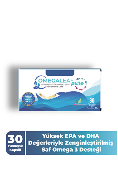 PHARMALEAF İLAÇ VE KOZMETİK Omegaleaf Pure Omega 3 Takviye Edici Gıda - 30 Yu...