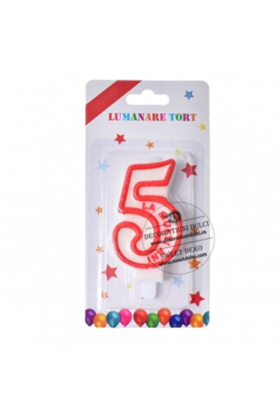 Decoratiuni Dulci Lumanari cifre, La multi ani - Cifra 5