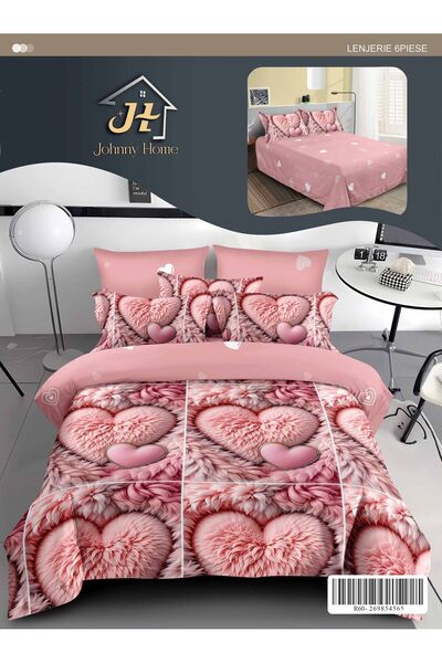 trendyhome Bed Linen, Fine Cotton, 6 Pieces, Without Elastic