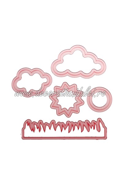 Decoratiuni Dulci Decupatoare nori, soare si iarba
