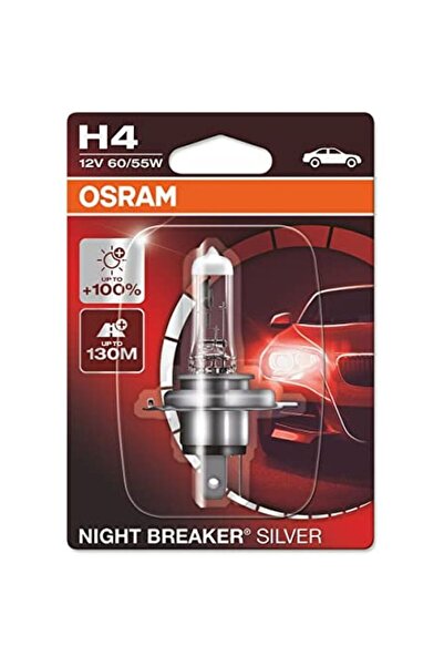 Osram Bulb H4 12V 60/55W Night Breaker SILVER +100% blister