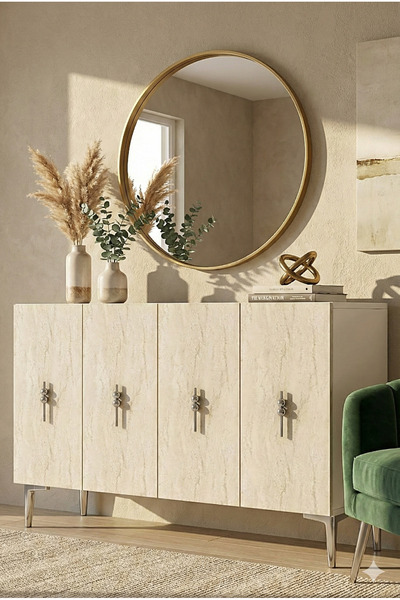 CENEYRA KA1217BTS SALKIM120 KONSOL, KAHVE KÖŞESİ ve TV SEHPASI, DOLAP BEYAZ-T...