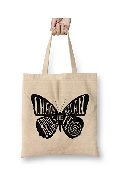 Toyaso Chaos Butterfly Life Is Strange White Tote Bag Long Handle Shopping Ba...