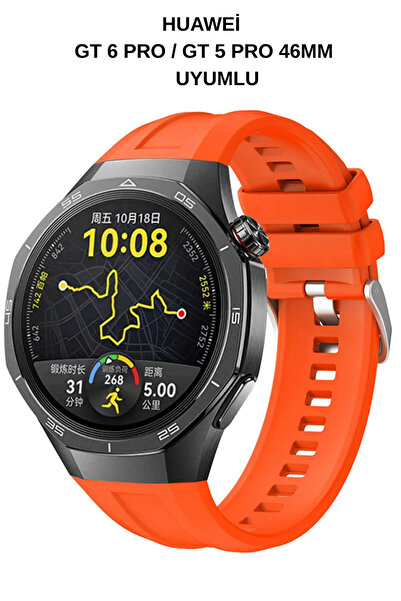 Dexmon Huawei Gt 6 Pro / Gt 5 Pro 46mm Compatible Silicone Anti-Sweat Soft St...