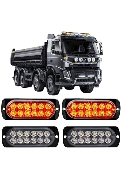 OEMN Set of 4 LED Strobe Lamps 12-24V