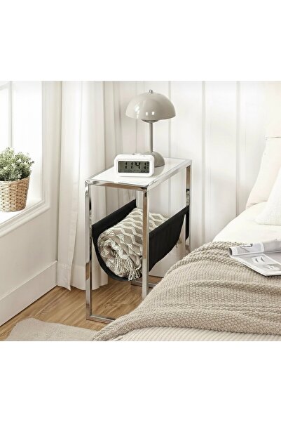 LARADESİGN Krom Gazetelik Dergilik Yan Sehpa Koltuk Sehpası