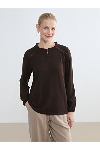 LC Waikiki Timeless Clothing & Timeless Choices Ruffled Zero Roba Collar Embr...