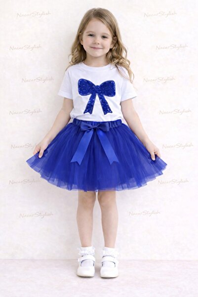 Nacar 23 Nisan 29 Ekim Gösteri Alt-Üst Takım Fiyonk Tshirt&Tütü Etek - 23 Nis...