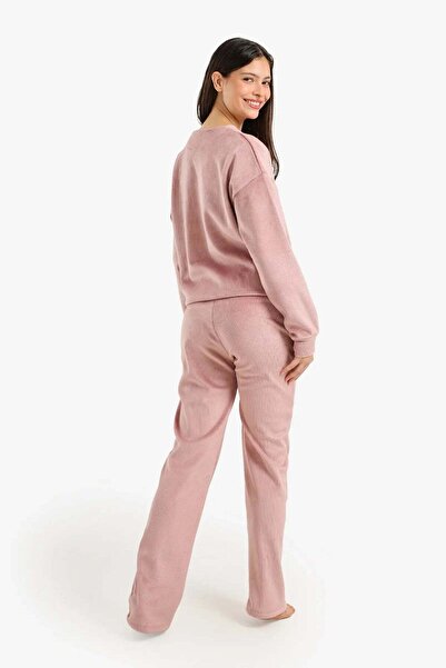 CARINA Ribbed velvet pajama set