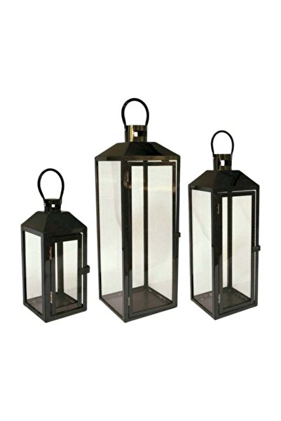 AZOZ MERCHLY مجموعة فوانيس رمضانية أنيقة مكونة من 3 قطع