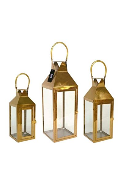 AZOZ MERCHLY مجموعة فوانيس رمضانية أنيقة مكونة من 3 قطع