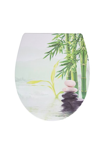 OEM Capac WC duroplast, KT-T00PDS15, model bambus, inchidere lenta, 370 x 410 mm