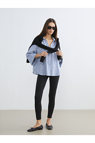 LC Waikiki مجموعة Shining Selections Sparkly من سراويل نسائية ضيقة بحزام خصر ...