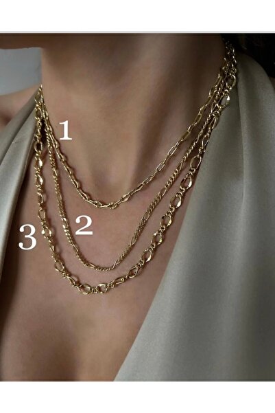 XUPING JEWELRY KUYUMCU SERİ 14K RENGİ 3NUMARALI ÜRÜN 48CM ATAÇ ÇELİK KOLYE