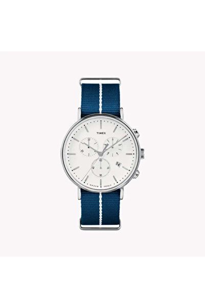 Timex Unisex Blue Fabric Watch, White Dial | Tw2r27000