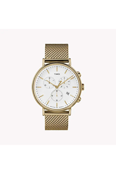 Timex Men's Gold Stainless Steel Watch, White Dial | Tw2r27200