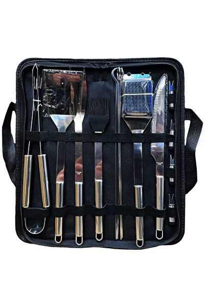 de 11PCS STAINLESS STEEL GRILL SET + BAG 1060