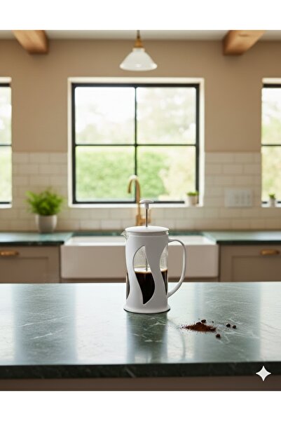 her evemağaza French Press - Soft Gray - 500 ml