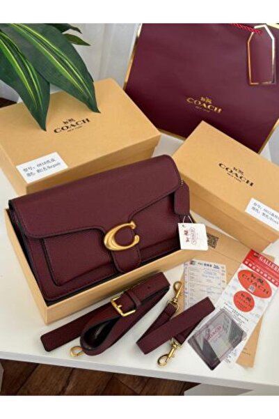 Coach حقيبة تابي بورغندي