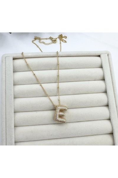 NİSLİYAKSESUAR ÇELİK HARF KOLYE E HARFİ