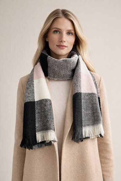Şirin Giyim Aksesuar Eșarfă în carouri cu model pătrat pentru femei - șal de ...