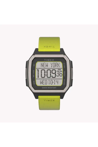 Timex Men's Green Silicone Watch, Digital Dial | Tw5m28900