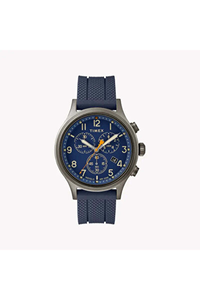 Timex Men's Blue Silicone Watch, Brass Case | Tw2r60300