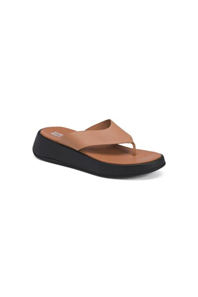 Fitflop F-Mode Leather Flatform Toe-Post Sandals