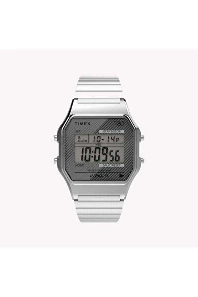 Timex Unisex Silver Stainless Steel Watch, Digital Dial | Tw2r79100