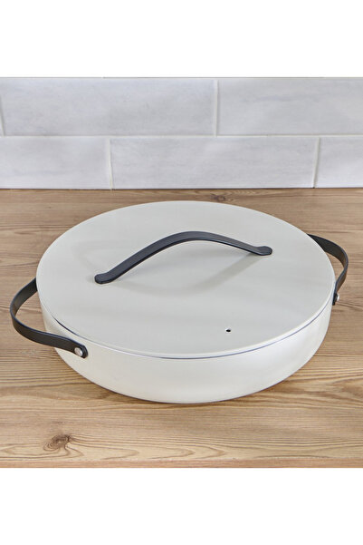 Generic Pristine Aluminium Non-Stick Shallow Pot - 32 cm