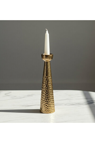 Generic حامل شموع عمودي مزخرف من أوروم تيتاني فيانا - 14 × 13.5 × 54 سم