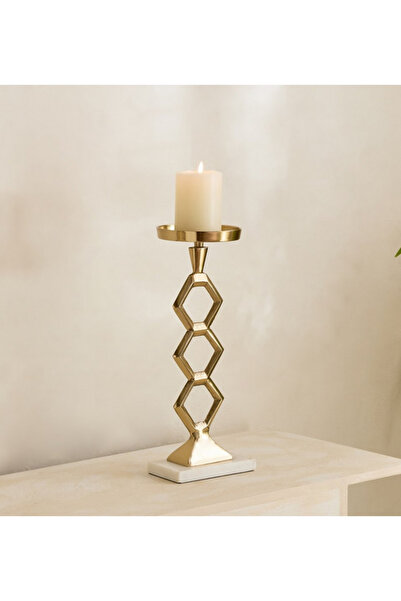 Generic Casa Luxe Decorative Pillar Candleholder - 13 x 11 x 32 cm