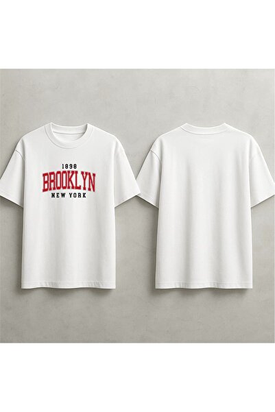 ELFERA Oversize Brooklyn Printed Unisex T-Shirt
