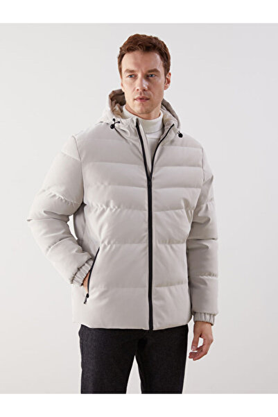 LC Waikiki Modern Pieces Normal Planting Hooded Men's Inflatable Coat from Uz...