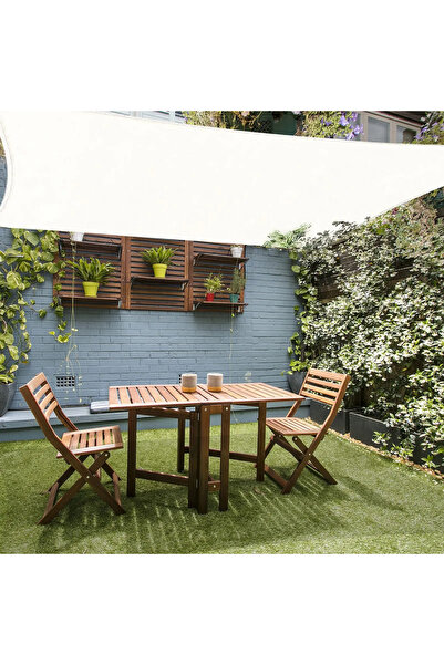 NQEUEPN Shade Sail, HAIKUS 4 x 5 m, Permeable Sun Protection, HDPE White