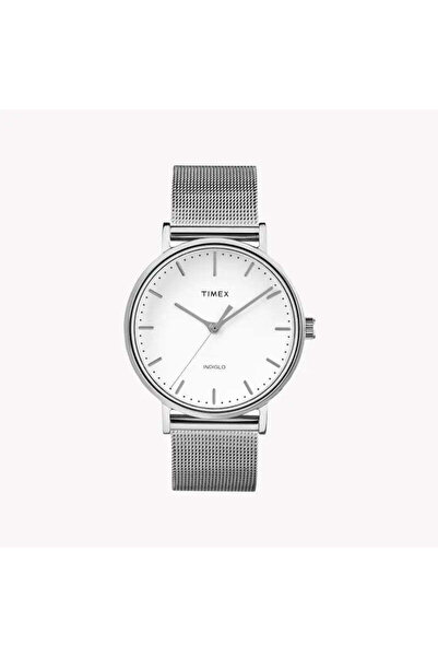 Timex Women's Silver Stainless Steel Watch, White Dial | Tw2r26600