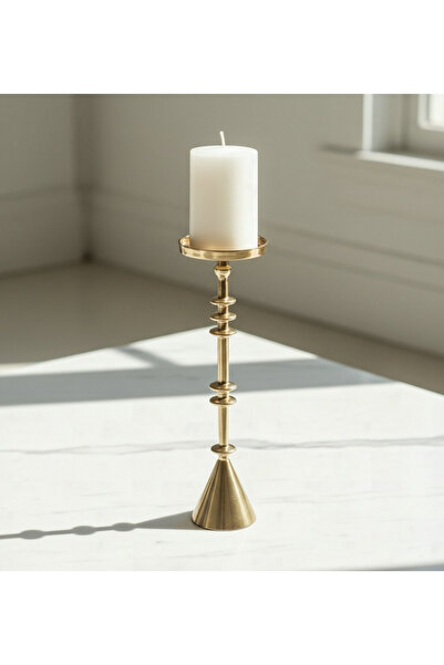 Generic حامل شموع عمودي مزخرف من كازا لوكس - 11.5 × 11.5 × 48 سم