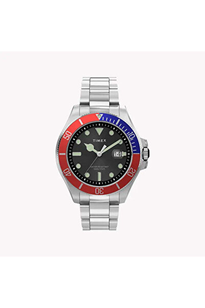 Timex Men's Black Dial, Silver Stainless Steel | Tw2u71900