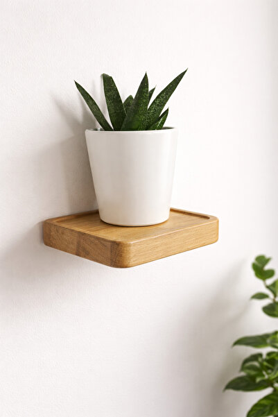 ATAY Wooden Work Ahşap Duvar Tipi Saksı Rafı