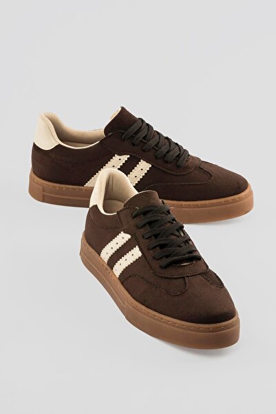 Mubiano Women's Suede Sneaker Lace-Up Sports Shoes Leron Brown