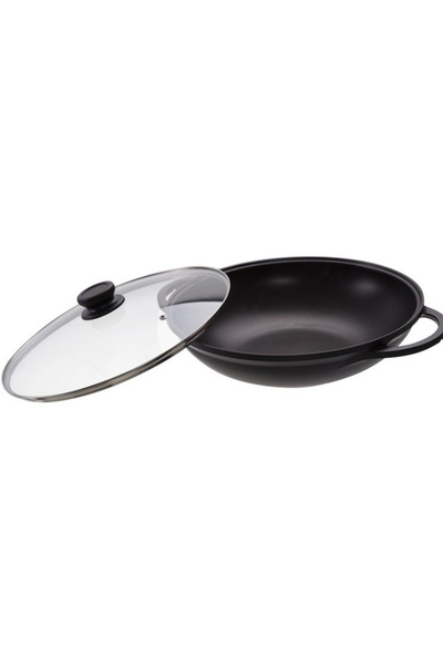 Generic Spark Wok with Handle and Lid - 32 cms