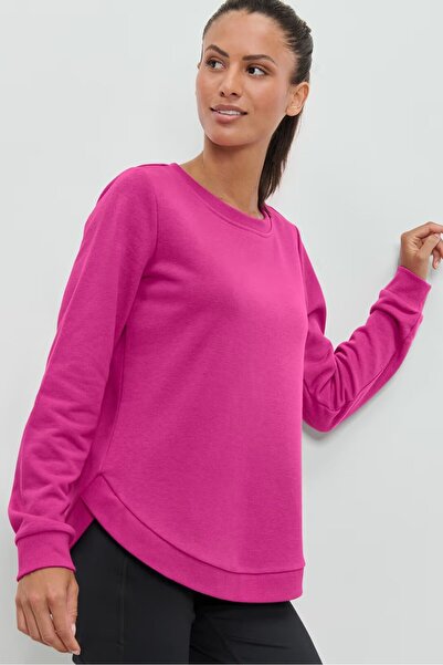 Tchibo Women Sportswear Fit Long Sleeve Outdoor Sweatshirt, Pink