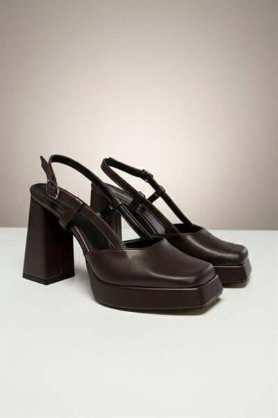 Les Passent Pantofi cu toc Asena Acıkahve de 10 cm pentru femei