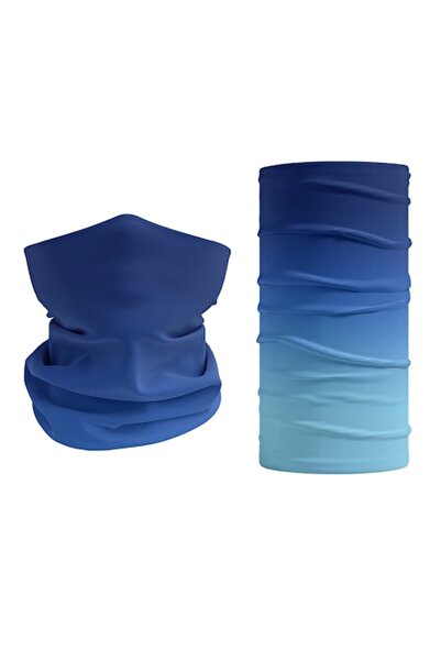 OEM Unisex multi-functional bandana, gradient blue, elastic material, 100% po...