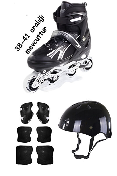 F-Sports Ayarlanabilir Işıklı Alıştırma Pateni ve Kask Dizlik Seti