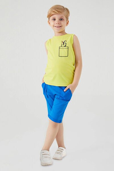 Rolypoly Boys' Bermuda Suit - Lemon
