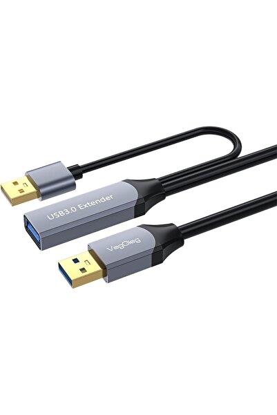 Yıldızan Esnshop Veggieg USB 3.0 Extension Cable Signal Booster Extender Powe...