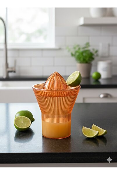 her evemağaza عصارة الحمضيات 13,2x13,2x18 سم بلون العنبر