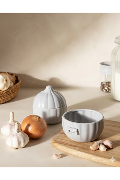 her evemağaza Garlic and Onion Storage Container 11.3X9.9X10.1 cm 350 ml