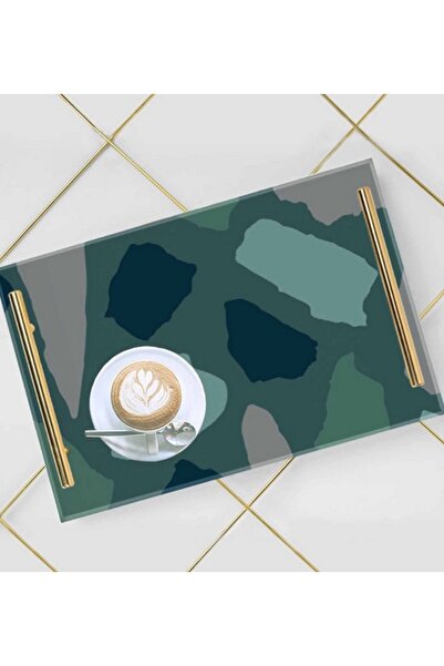 LOWHA صينية تقديم أكريليك مزخرفة